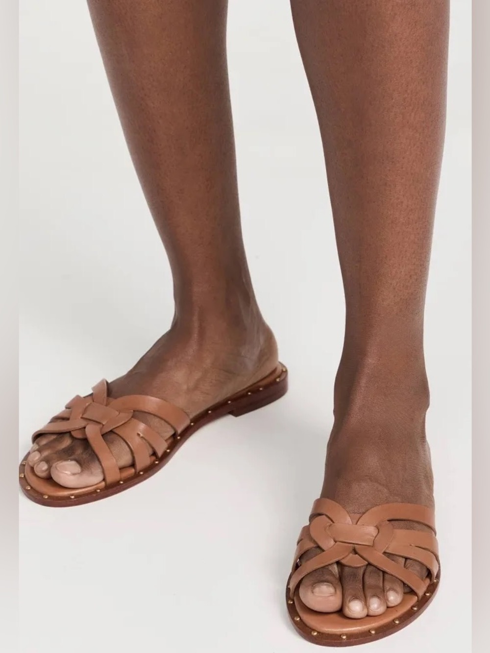 Schutz phoenix flat leather sandal size 8.5